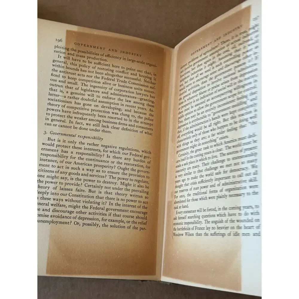 1933 The Industrial Discipline and the Governmental Arts Rexford Tugwell HC READ